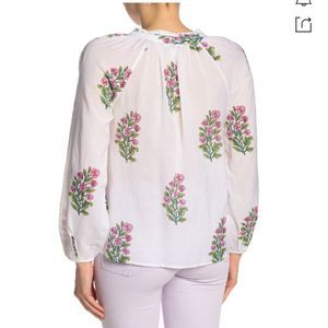 Lucky Brand Floral Pintuck Blouse new without Tag